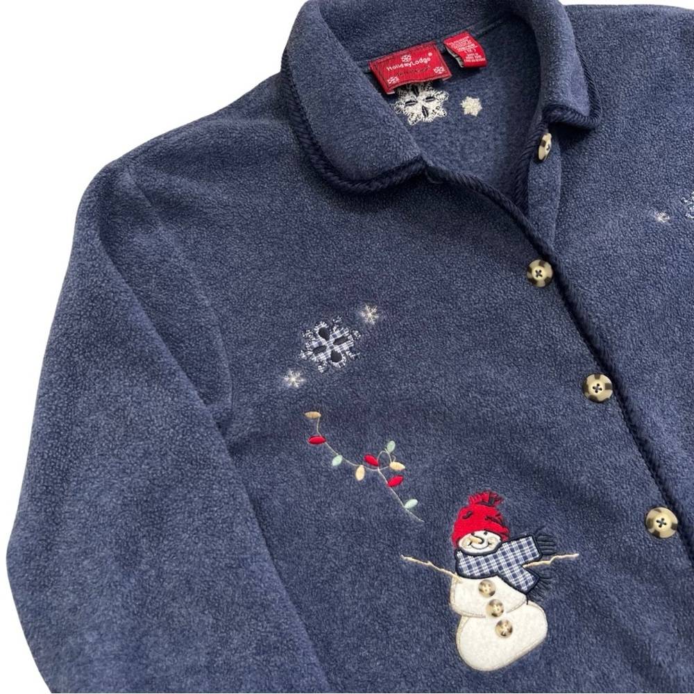 Vintage Patchwork Christmas Sweater Size 1X Embroidered Granny